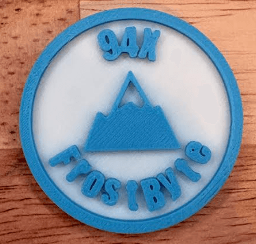 Example front side of custom coin